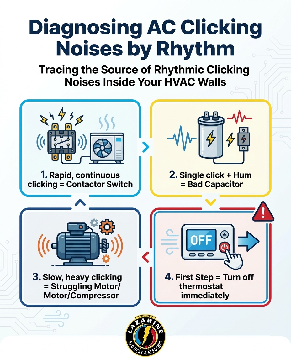 Diagnosing AC Clicking Noises by Rhythm