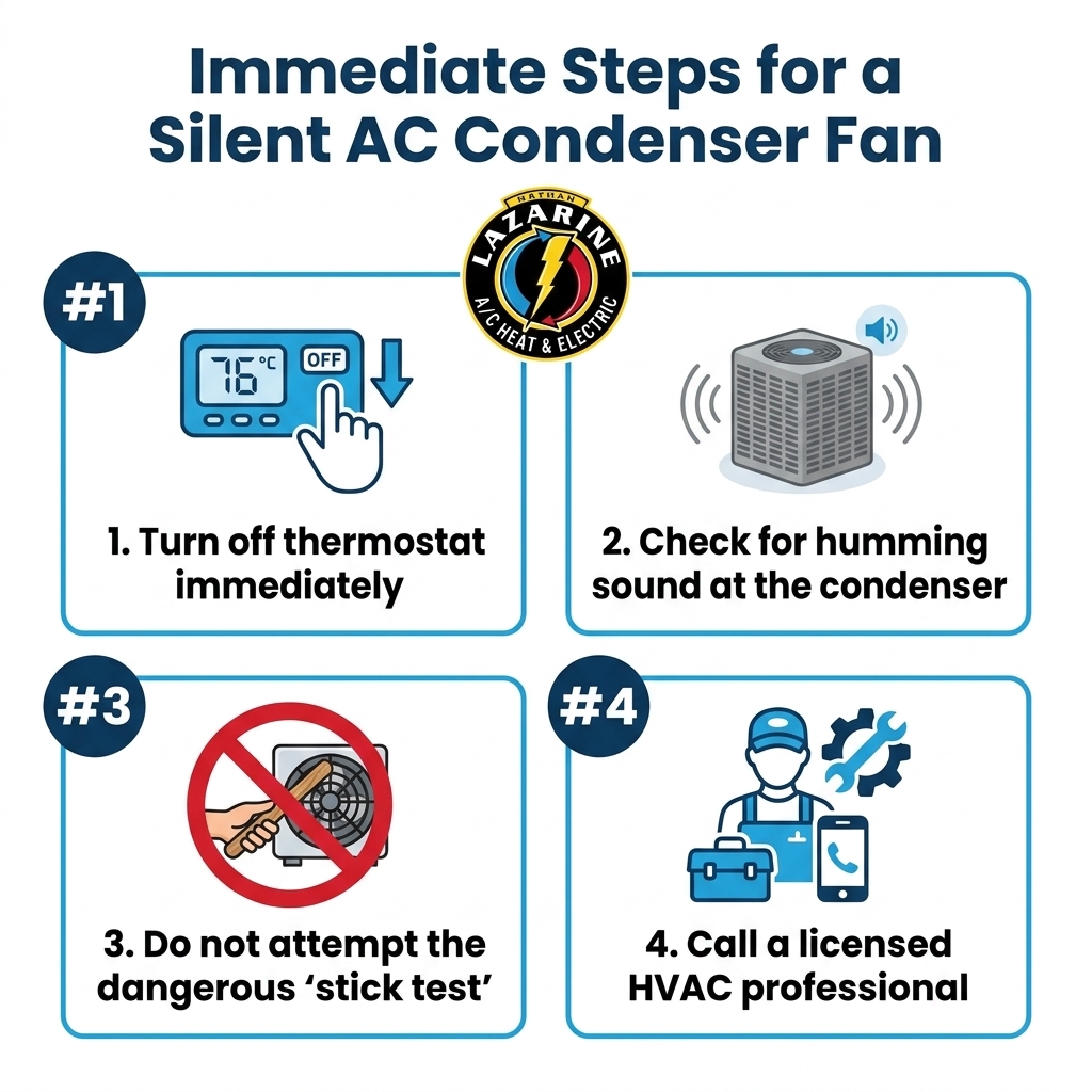 Immediate Steps for a Silent AC Condenser Fan
