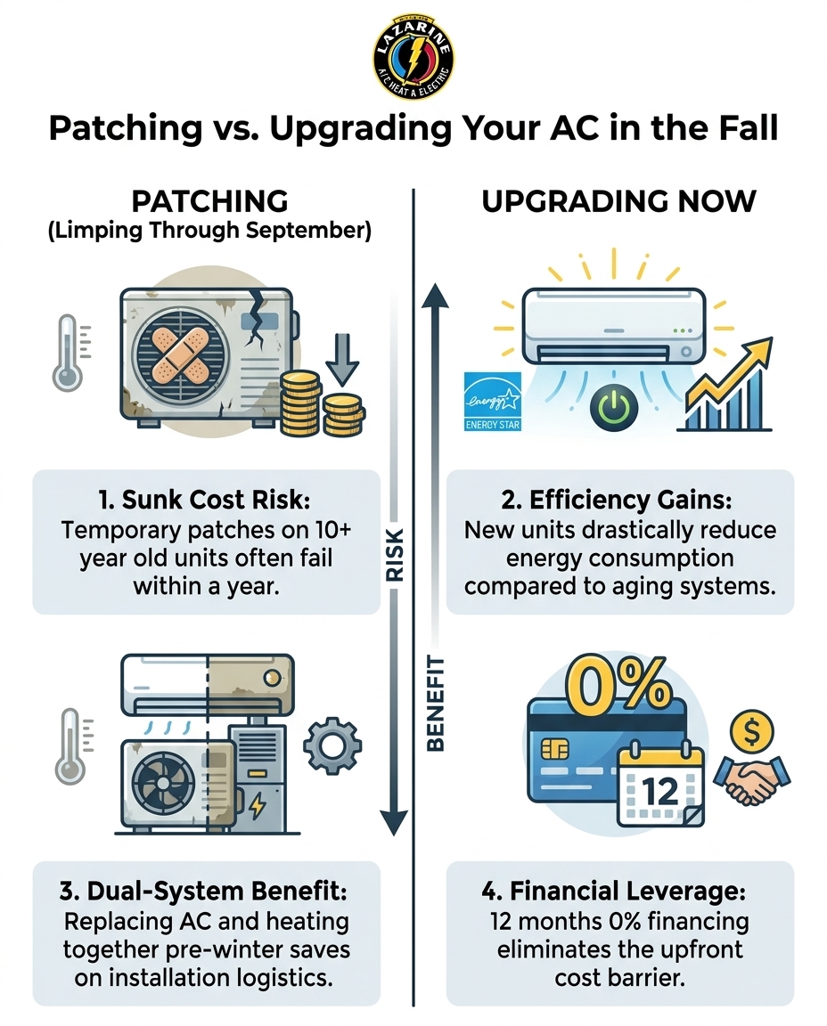 Patching vs. Upgrading Your AC in the Fall