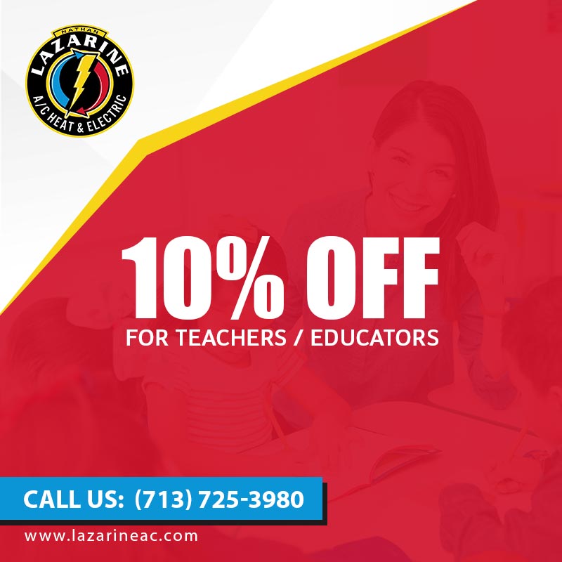 10% Off for Educators - Nathan Lazarine A/C Heat & Electric in Missouri City, TX