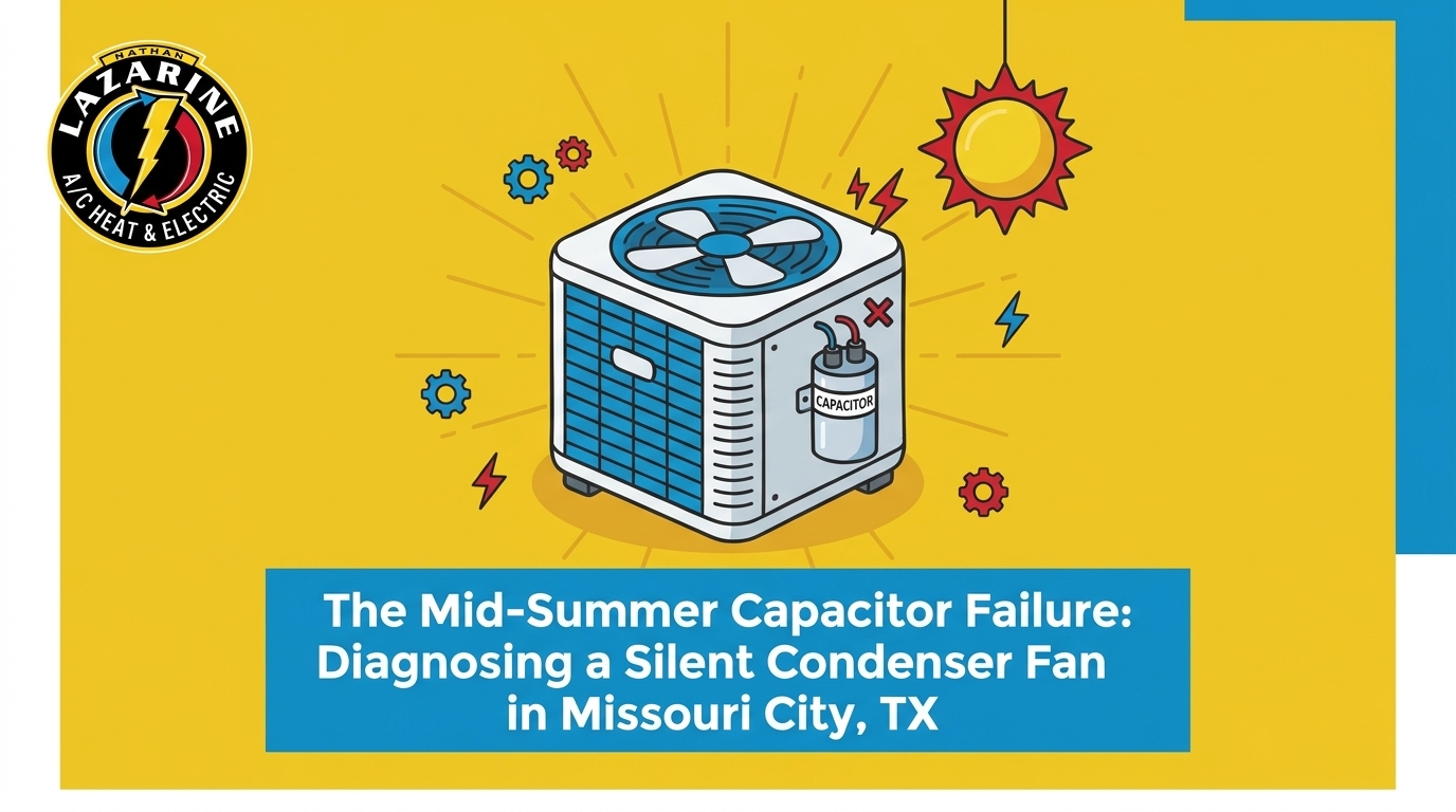 The Mid-Summer Capacitor Failure: Diagnosing a Silent Condenser Fan in Missouri City, TX — featured image